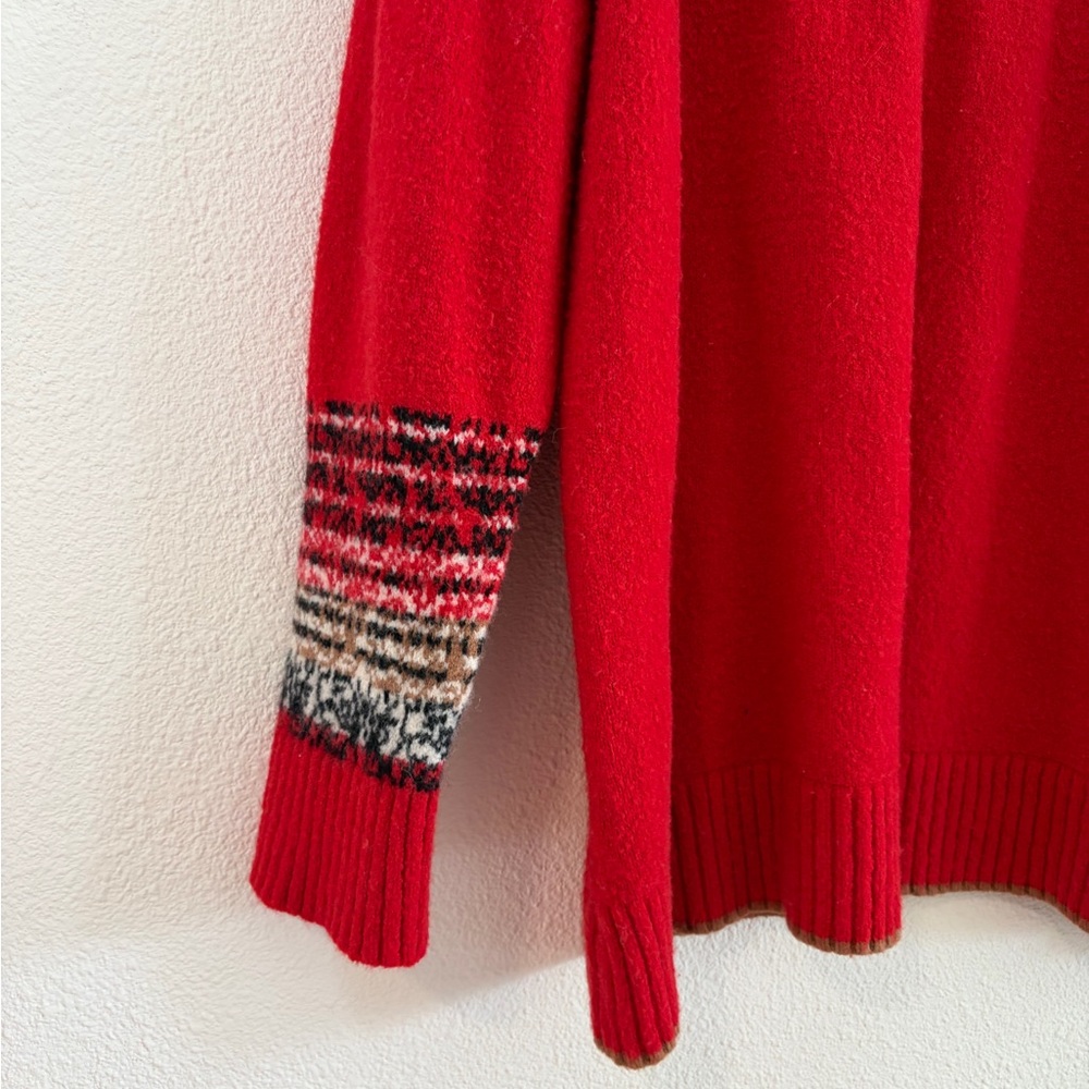 Moth by Anthropologie red Nordic soft sweater size XL - Picture 3 of 7